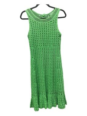 INC International Concepts Bright Green Crochet Dress